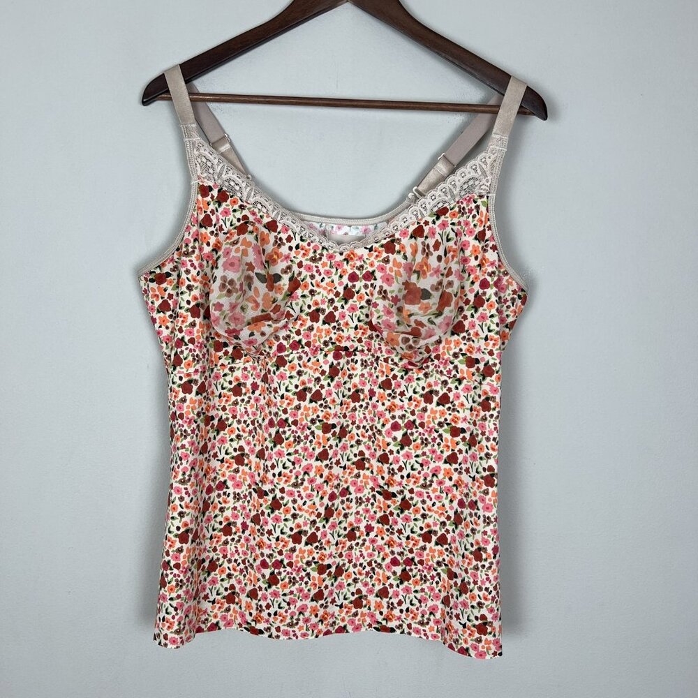 Ruby Ribbon Camisole Tank Top Shapewear‎ Womens 46 Floral Heritage Lace Slimming